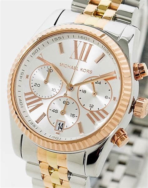 michael kors mk5735 lexington bracelet watch in mixed metal|mk5735 lexington bracelet.